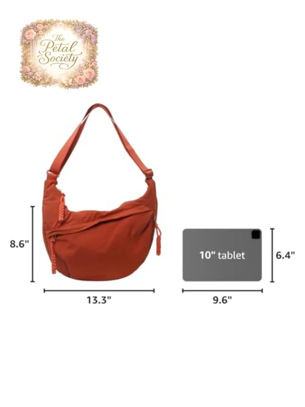 Crescent Hobo Shoulder Bag Waterproof Nylon Canvas Crossbody